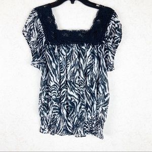Belissimo zebra print blouse